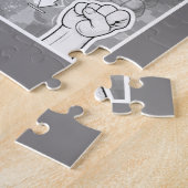 Puzzle Alphabet digital allemand 4 - gris / (Côté)