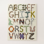 Puzzle Alphabet d'insectes - Bugs alphabétiques (Vertical)