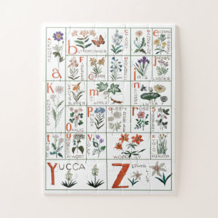 Puzzle alphabet fleur sauvage   Alphabet Nature