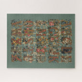 Puzzle Alphabet Floral Vintage (Horizontal)