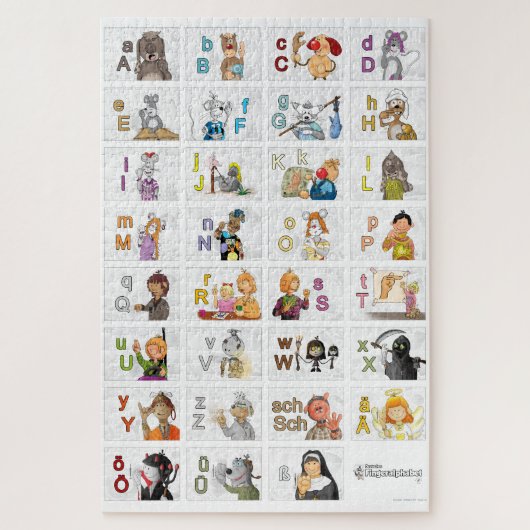 Puzzle Alphabet numérique allemand (Vertical)