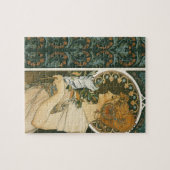 Puzzle Alphonse Mucha Art Nouveau Feather Girl (Horizontal)