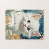 Puzzle Alphonse Mucha Art Nouveau Kitten (Horizontal)