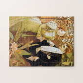 Puzzle Alphonse Mucha Flirt Vintage Art romantique Nouvea (Horizontal)
