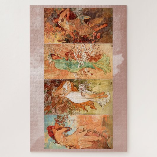 Puzzle Alphonse Mucha, Quatre Saisons (Vertical)