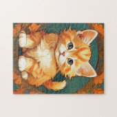 Puzzle Alphonse Mucha Style Chat orange (Horizontal)