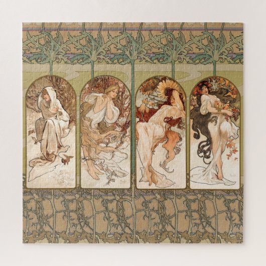 Puzzle Alphonse Mucha The Seasons 1897 Art Nouveau (Vertical)