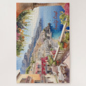 Puzzle Amalfi Coast Italy Aquarelle Sketch | (Vertical)