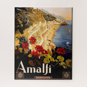 Puzzle Amalfi Italie Poster de voyage Graphique d'art