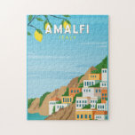 Puzzle Amalfi Italie Retro Voyage Art Vintage<br><div class="desc">Amalfi design vectoriel. Amalfi est une ville située dans un cadre naturel spectaculaire,  au pied de falaises escarpées,  sur la côte sud-ouest de l'Italie.</div>