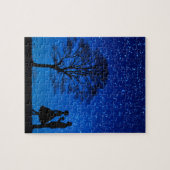 Puzzle Amants sous une pleine lune    (Horizontal)