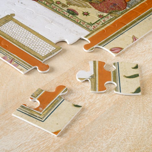 Puzzle Amants sur une terrasse par un lac éclairé par la (Côté)