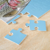 Puzzle Amateur de pêche - Conception de pêche à la truite (Côté)