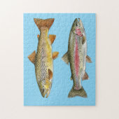 Puzzle Amateur de pêche - Conception de pêche à la truite (Vertical)