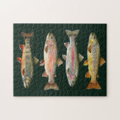 Puzzle Amateur de pêche - Conception de pêche à la truite (Horizontal)