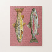 Puzzle Amateur de pêche - Conception de pêche à la truite (Vertical)