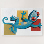 Puzzle Amateurs de reptiles Gecko Bleu (Horizontal)