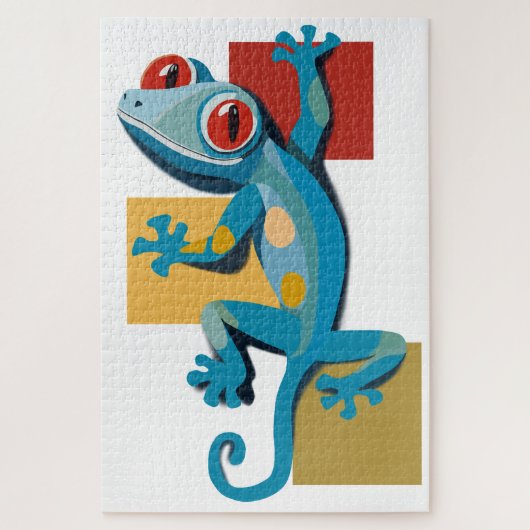 Puzzle Amateurs de reptiles Gecko Bleu (Vertical)