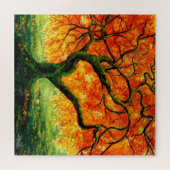 Puzzle Ambre chaud/automne Feuilles d'automne arbre tordu (Horizontal)
