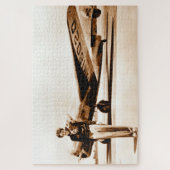 Puzzle Amelia Earhart Lockheed Electra Circa 1937 Sepia (Vertical)