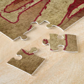 Puzzle Américain fier. Aigle chauve et drapeau des États- (Côté)