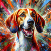 Puzzle American Anglais Coonhound Dog Acrylique Portrait