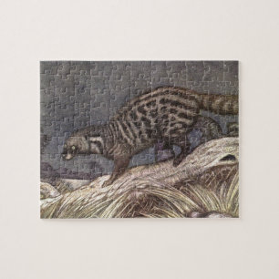 Puzzle American Civet par Louis Sargent, Animaux Vintages