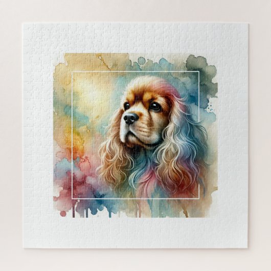 Puzzle American Cocker Spaniel Dog 070824AREF137 - Waterc (Vertical)