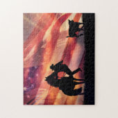Puzzle American Cowboy et Horse Roping (Vertical)
