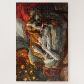 Puzzle American English Foxhound Chien Festif de Noël (Vertical)