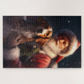 Puzzle American English Foxhound Santa Claus Noël (Horizontal)