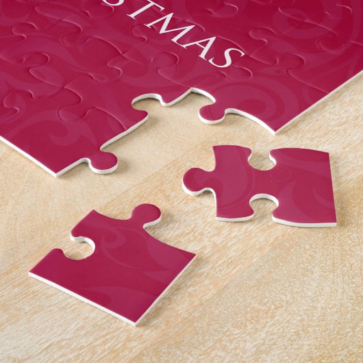 Puzzle American Eskimo Chien Joyeux Noël Design (Côté)