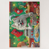 Puzzle American Eskimo Gîtes : Noël festif (Vertical)