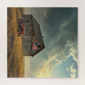 Puzzle American Flag On a Farm Barn (Horizontal)
