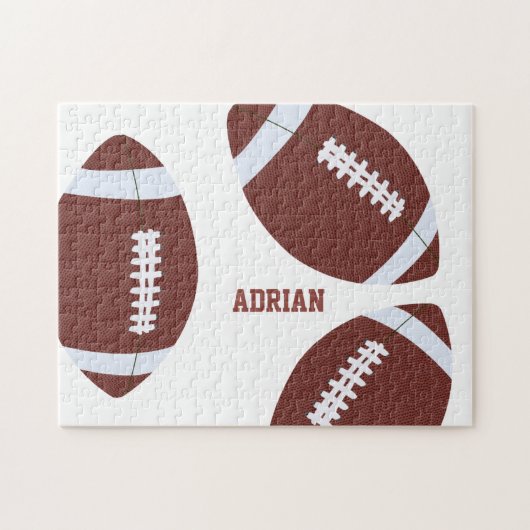 Puzzle American Football Gridiron Ball Personnalisé (Horizontal)