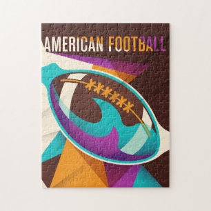 Puzzle American Football Sport Ball Abstrait