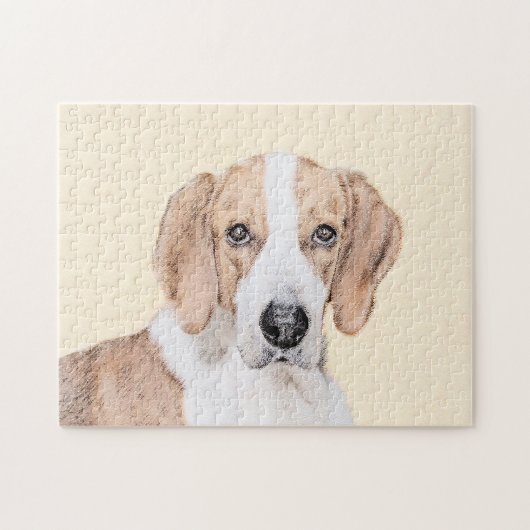 Puzzle American Foxhound Painting - Joli art original chi (Horizontal)