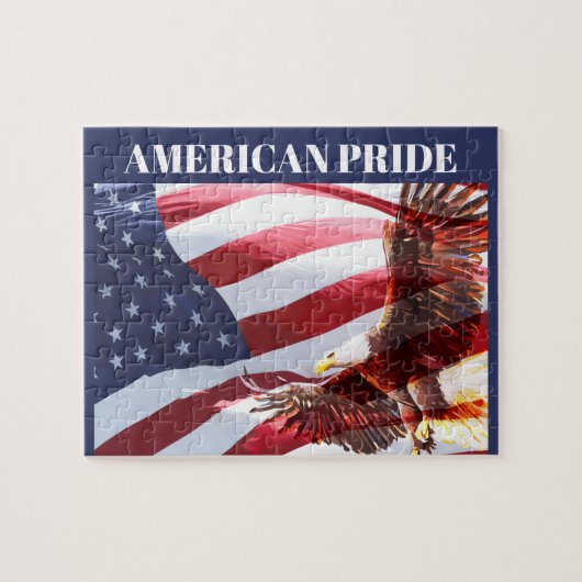 Puzzle American Patriotic Eagle In Flight (Horizontal)