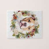 Puzzle American Staffordshire Fête de la couronne de Noël (Horizontal)