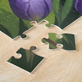 Puzzle American Staffordshire Fleurs de printemps de chie (Côté)