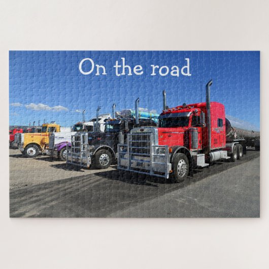Puzzle American Trucks Big Rigs On the Road (Horizontal)