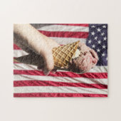 Puzzle Americana - Crème de glace et drapeau (Horizontal)