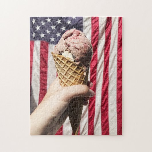 Puzzle Americana - Crème de glace et drapeau (Vertical)
