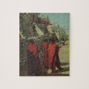 Puzzle Amérindien vintage, Hopi Pueblo par Louis Akin
