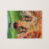 Puzzle Amérindienne avec des animaux de la forêt (Horizontal)