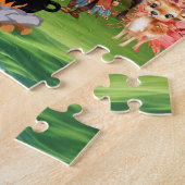 Puzzle Amérindienne avec des animaux de la forêt (Côté)