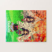 Puzzle Amérindienne avec des animaux de la forêt (Horizontal)