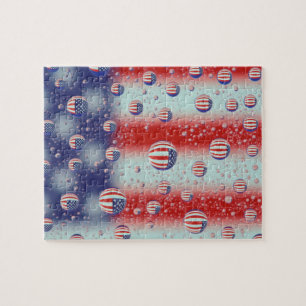 Puzzle Amérique du Nord, États-Unis, WA, Redmond, Drapeau