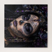 Puzzle Améthyste Orchidée Calavera – Crâne de Sucre Gothi (Horizontal)