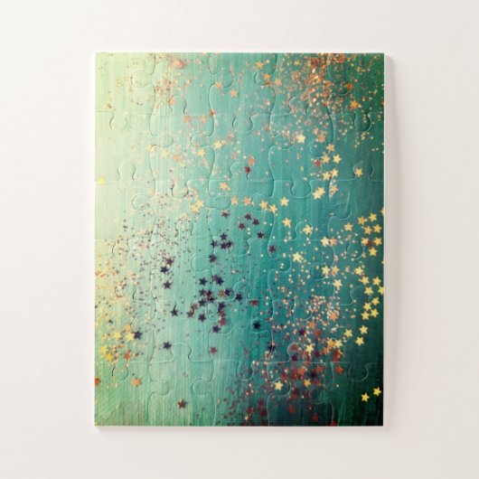 Puzzle amidon d'or turquoise (Vertical)